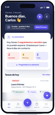 Pantalla de inicio de Vendedor Inteligente